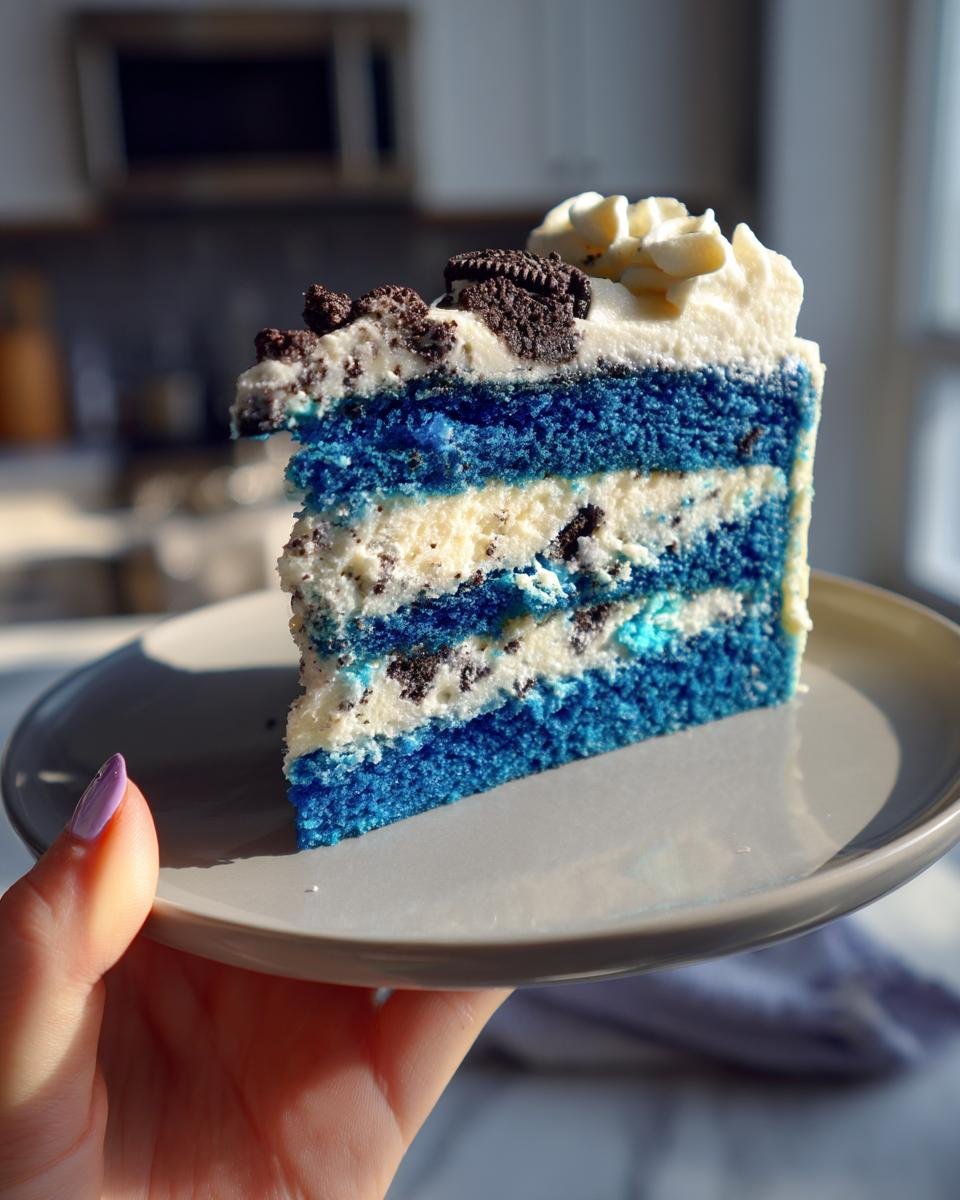 Blue Velvet Oreo Cheesecake Cake - detail 5