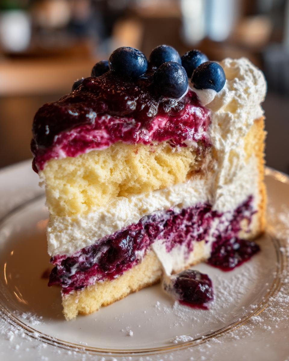 Blueberry Ice Cream Cheesecake - detail 1