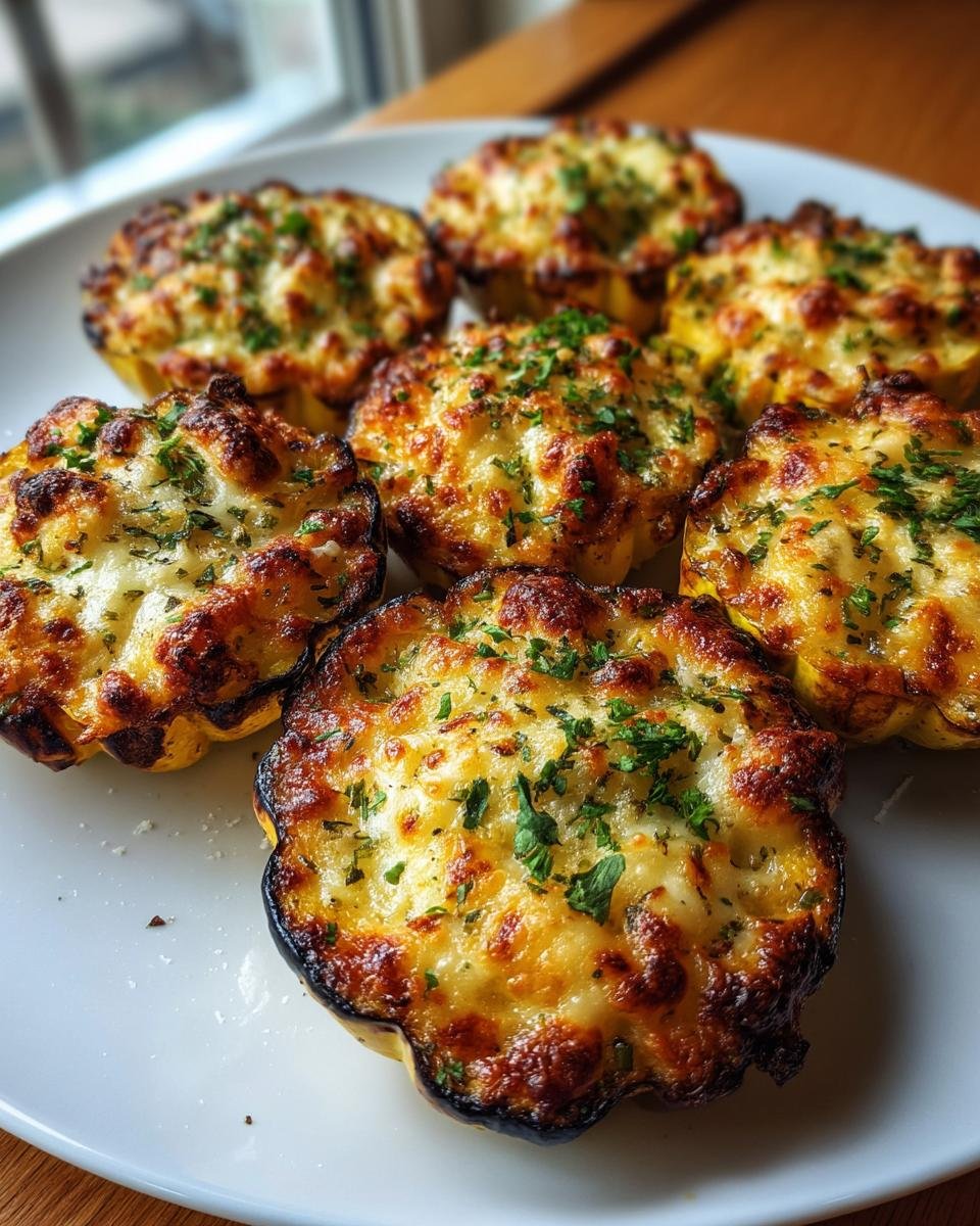 Cheesy Baked Squash Rounds - detail 2