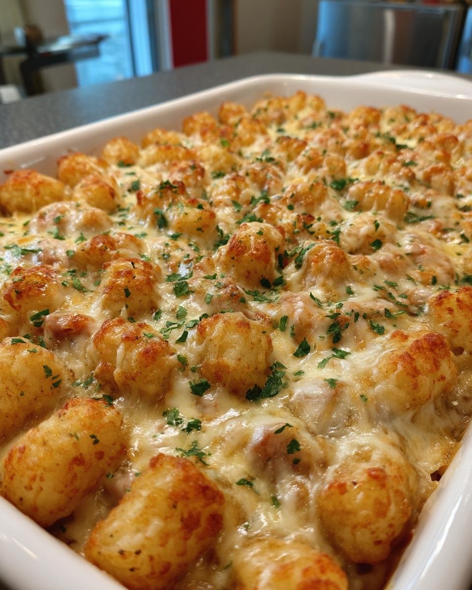 Chicken Alfredo Tater Tot Casserole - detail 5