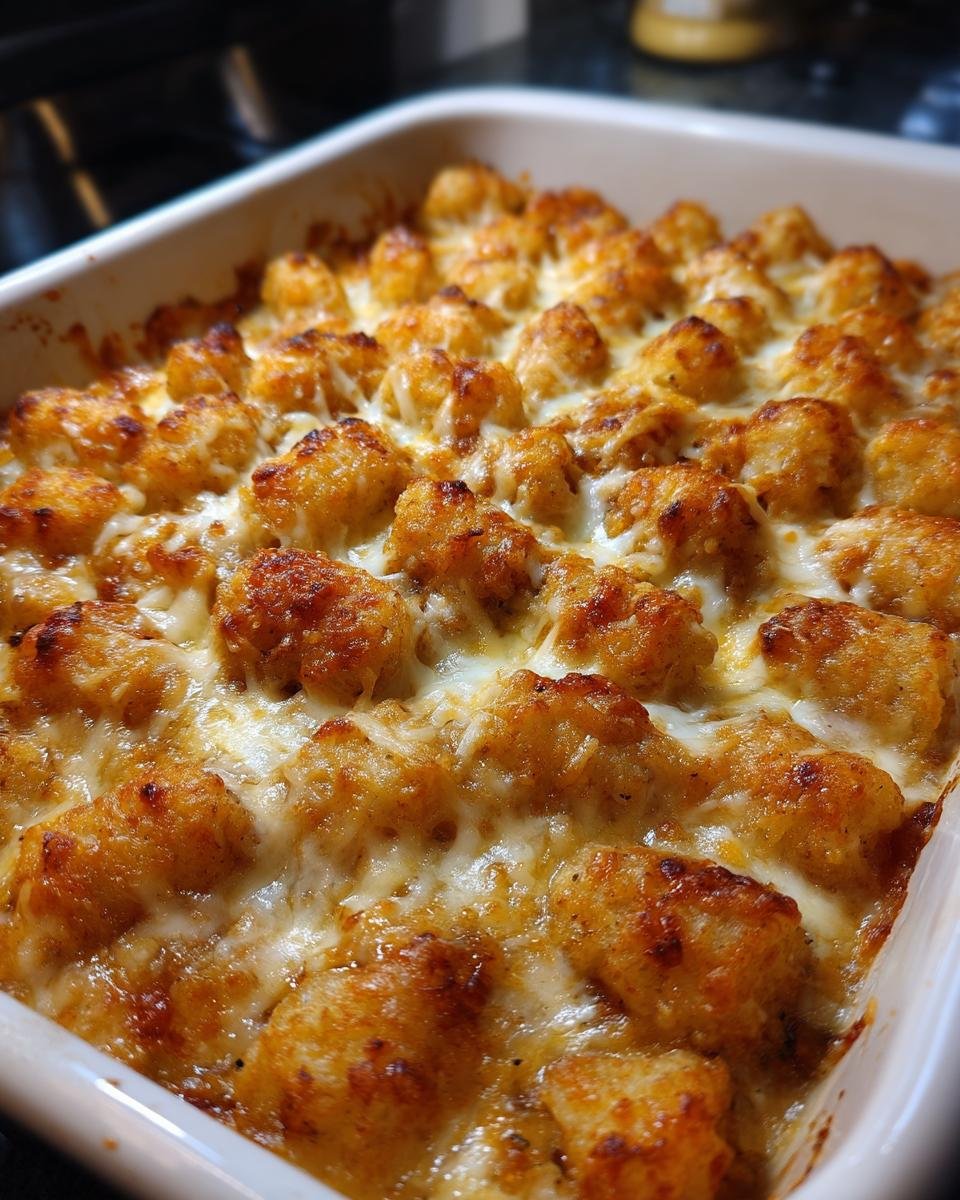 Chicken Alfredo Tater Tot Casserole - detail 9