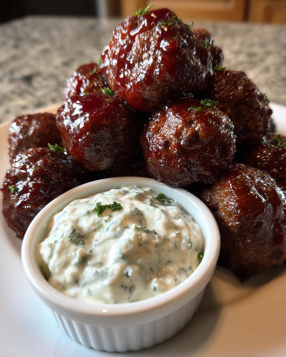 Cranberry Meatballs and Sour Cream & Herb Dip Recipe - detail 2