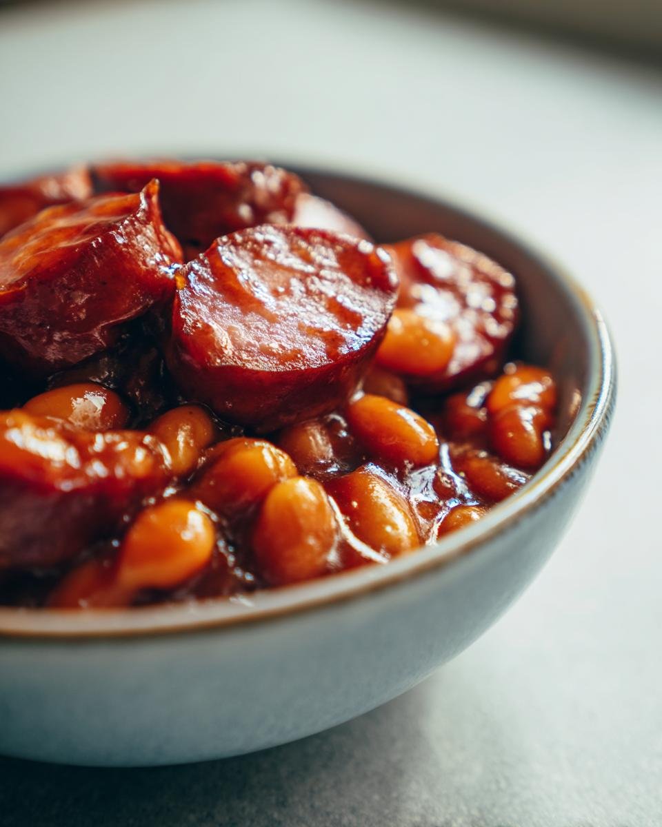 Crockpot Kielbasa and Barbecue Beans - detail 3