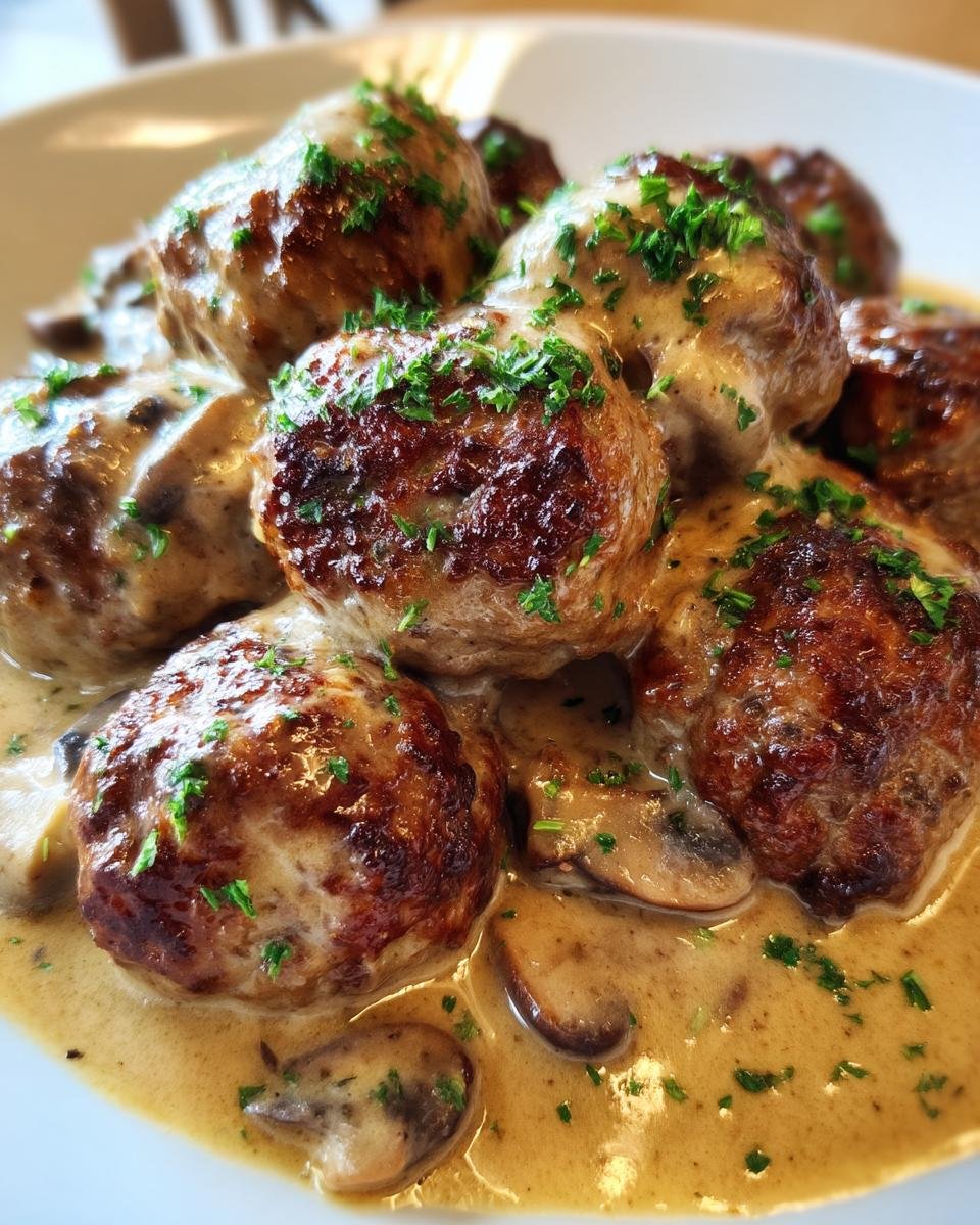 Gourmet Meatballs in a Rich Mushroom Sauce - detail 3