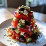 Greek Feta Salad Tower