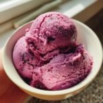 Homemade Mulberry & Rosewater Ice Cream