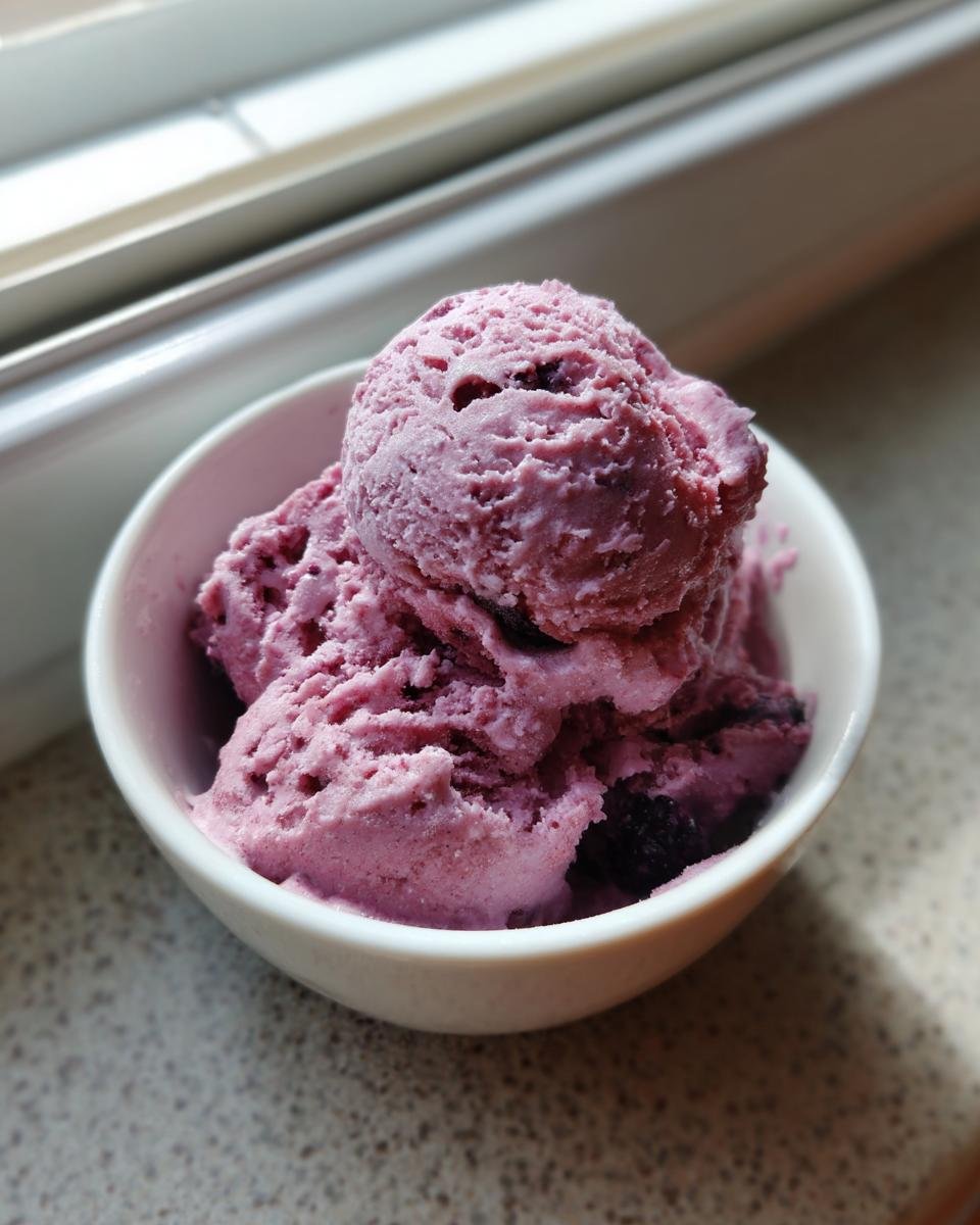 Homemade Mulberry & Rosewater Ice Cream - detail 6