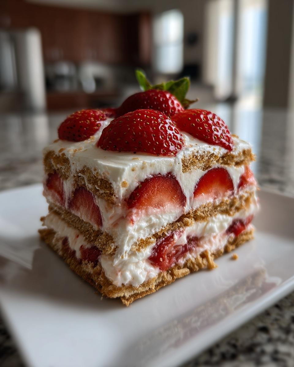 Irresistible Strawberry Cream Cheese Icebox Cake - detail 1