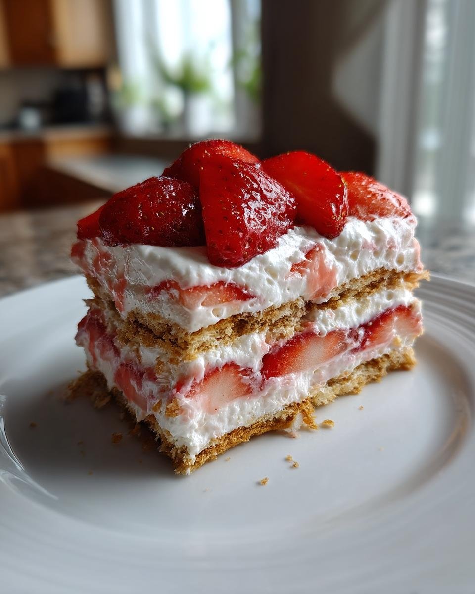 Irresistible Strawberry Cream Cheese Icebox Cake - detail 2