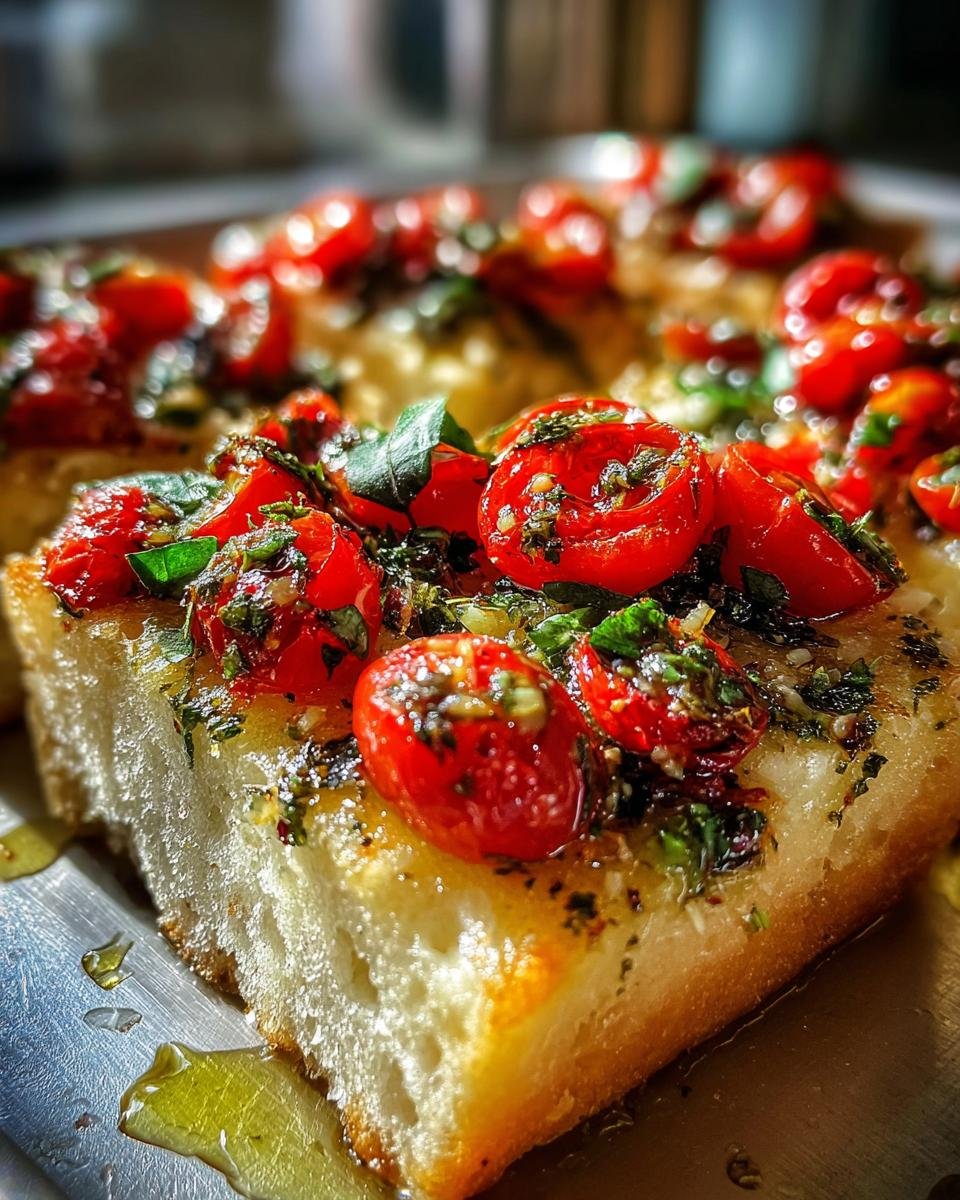 Mediterranean Tomato Basil Garlic Bread - detail 1