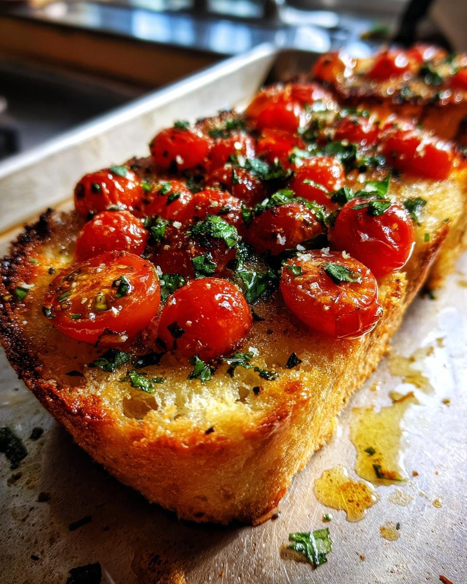 Mediterranean Tomato Basil Garlic Bread - detail 2
