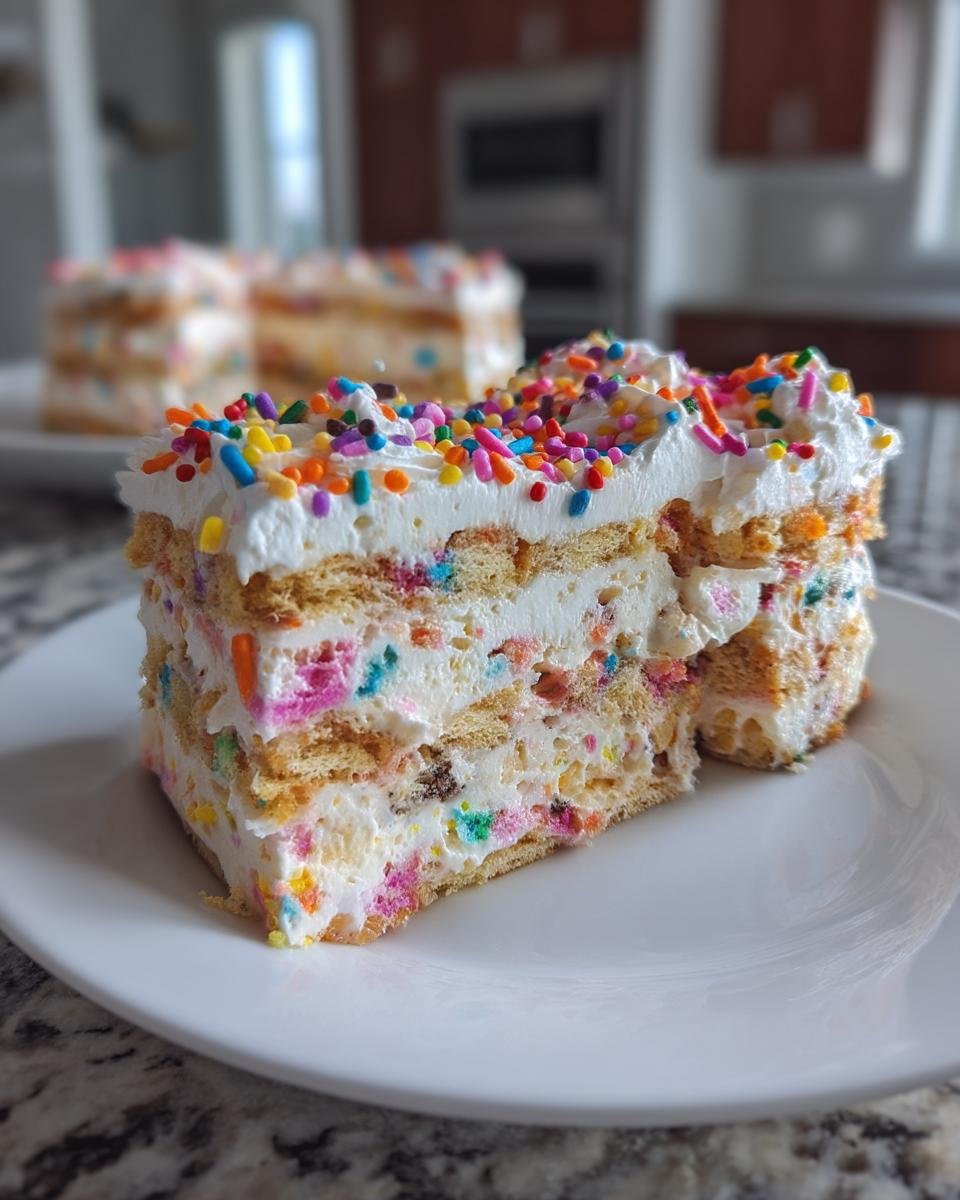 No-Bake Funfetti Oreo Icebox Cake - detail 2