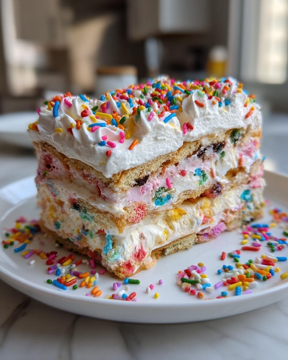 No-Bake Funfetti Oreo Icebox Cake - detail 3
