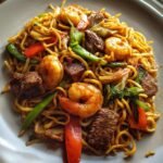 Steak & Shrimp Stir-Fried Noodles