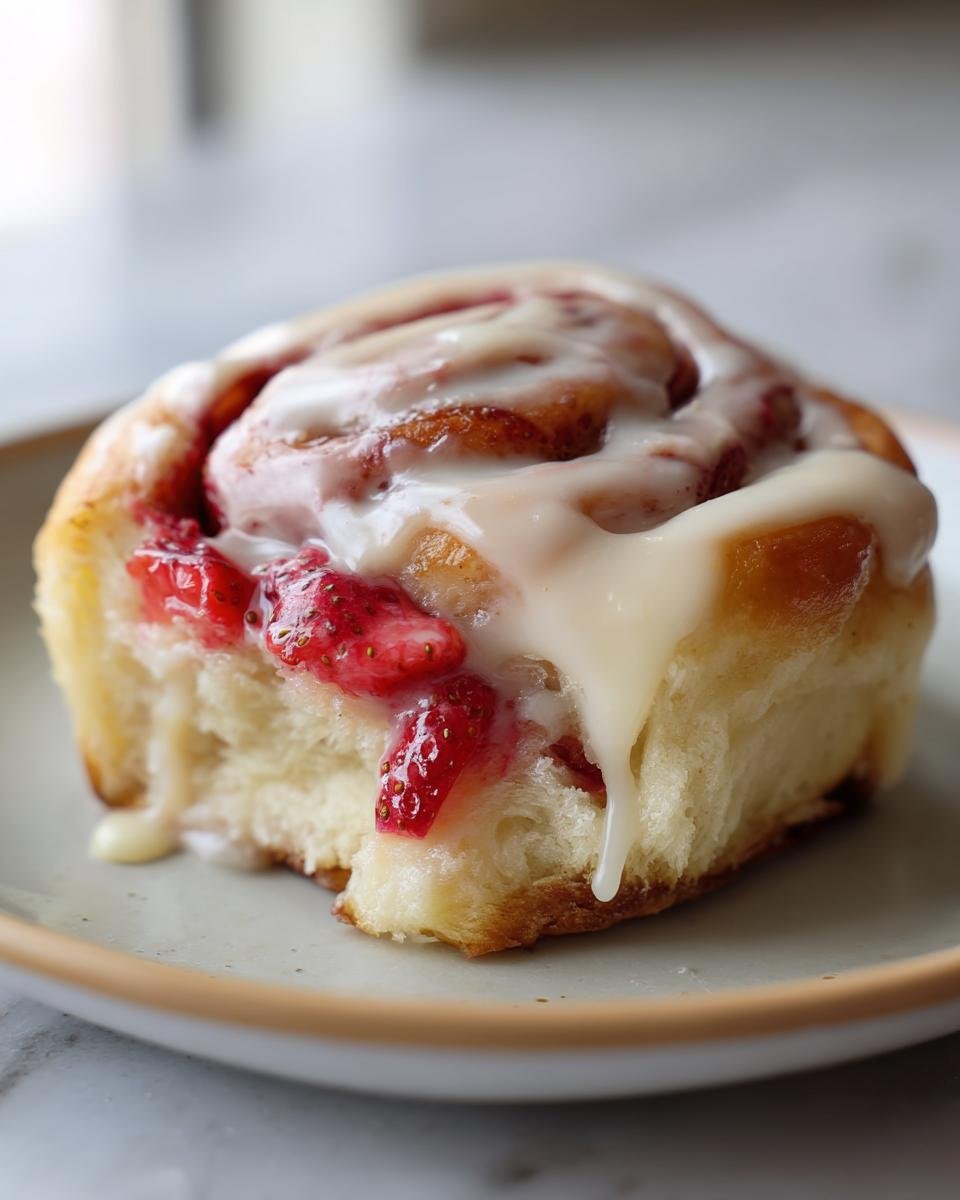 Strawberry Cheesecake Cinnamon Rolls - detail 3