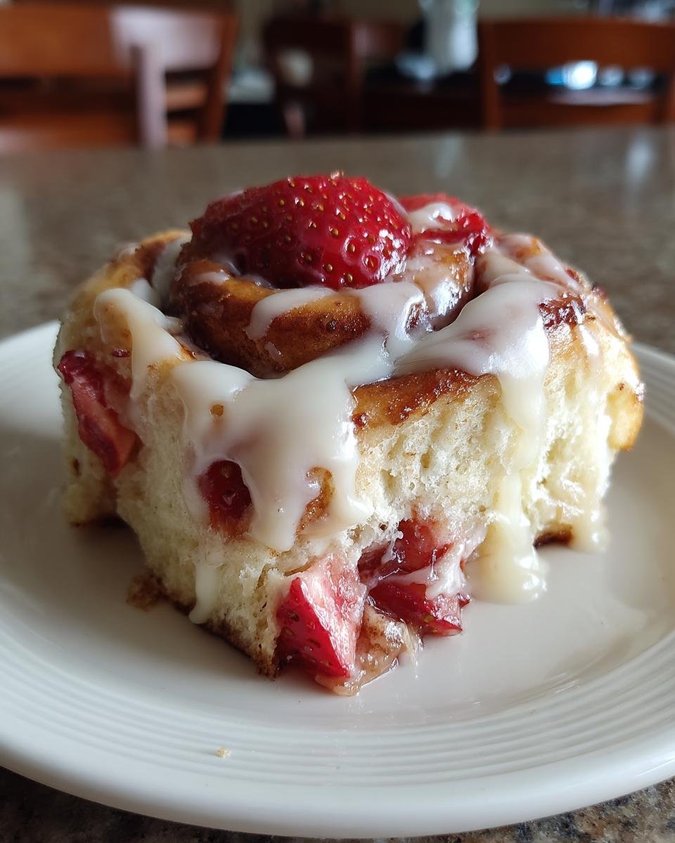 Strawberry Cheesecake Cinnamon Rolls - detail 5