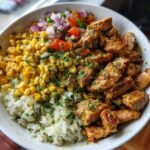 Zesty Street Corn Chicken Rice Bowl with Cilantro-Lime Rice