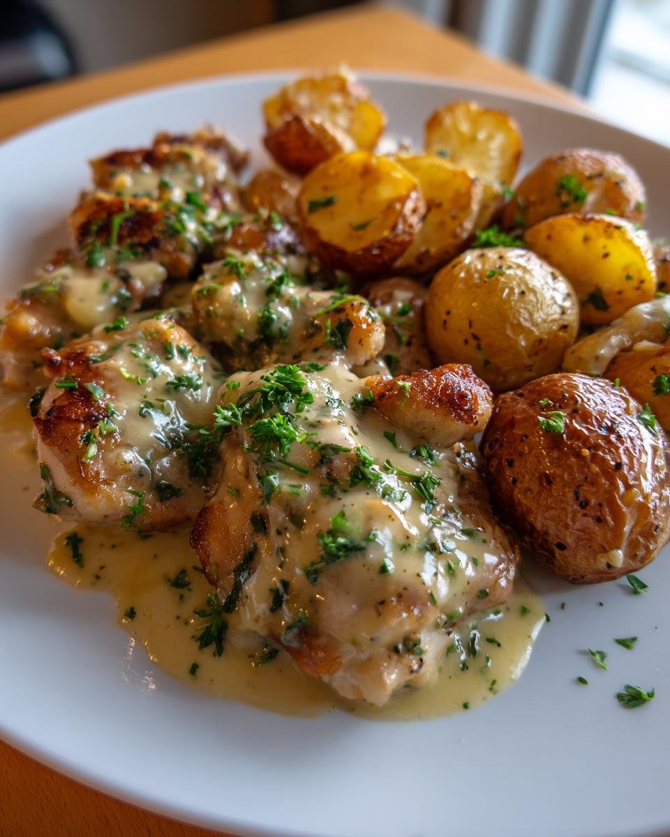Creamy Garlic Chicken with Roasted Baby Potatoes - detail 1