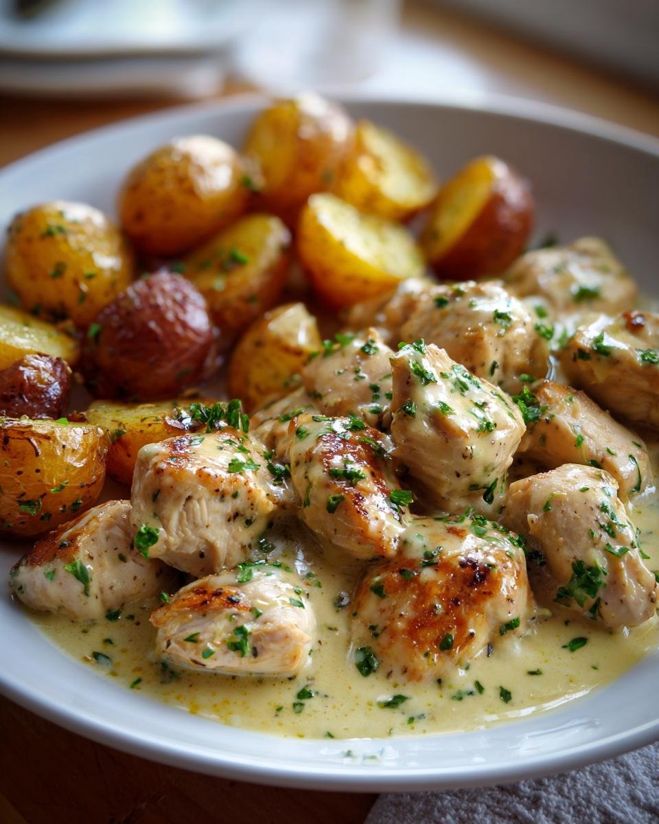 Creamy Garlic Chicken with Roasted Baby Potatoes - detail 3