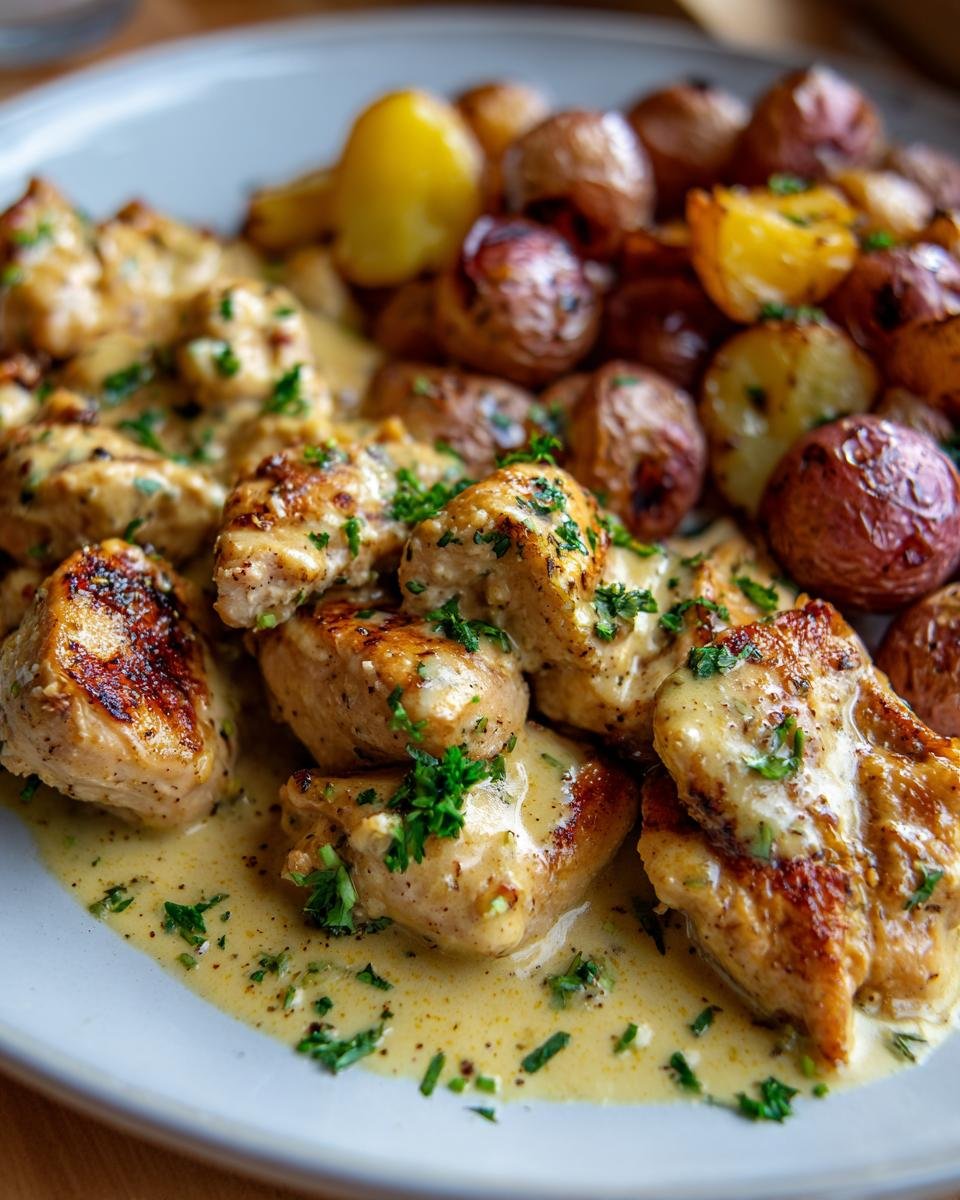 Creamy Garlic Chicken with Roasted Baby Potatoes - detail 4