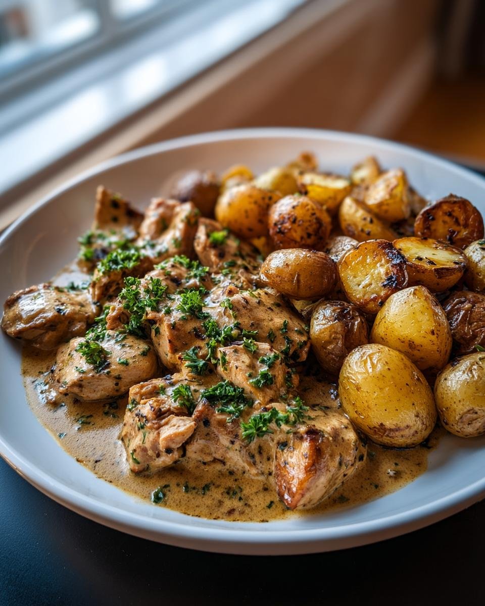 Creamy Garlic Chicken with Roasted Baby Potatoes - detail 6