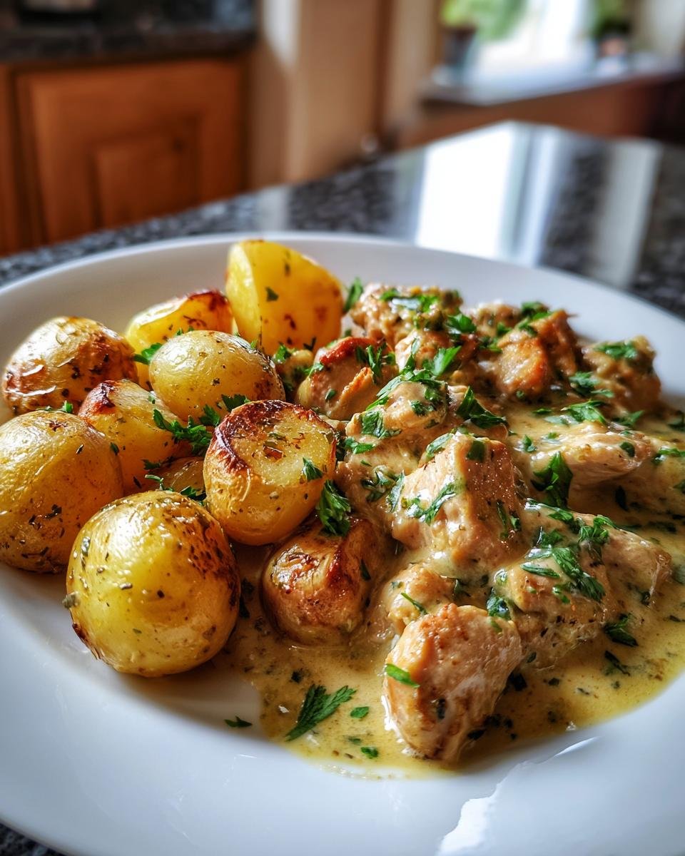 Creamy Garlic Chicken with Roasted Baby Potatoes - detail 8