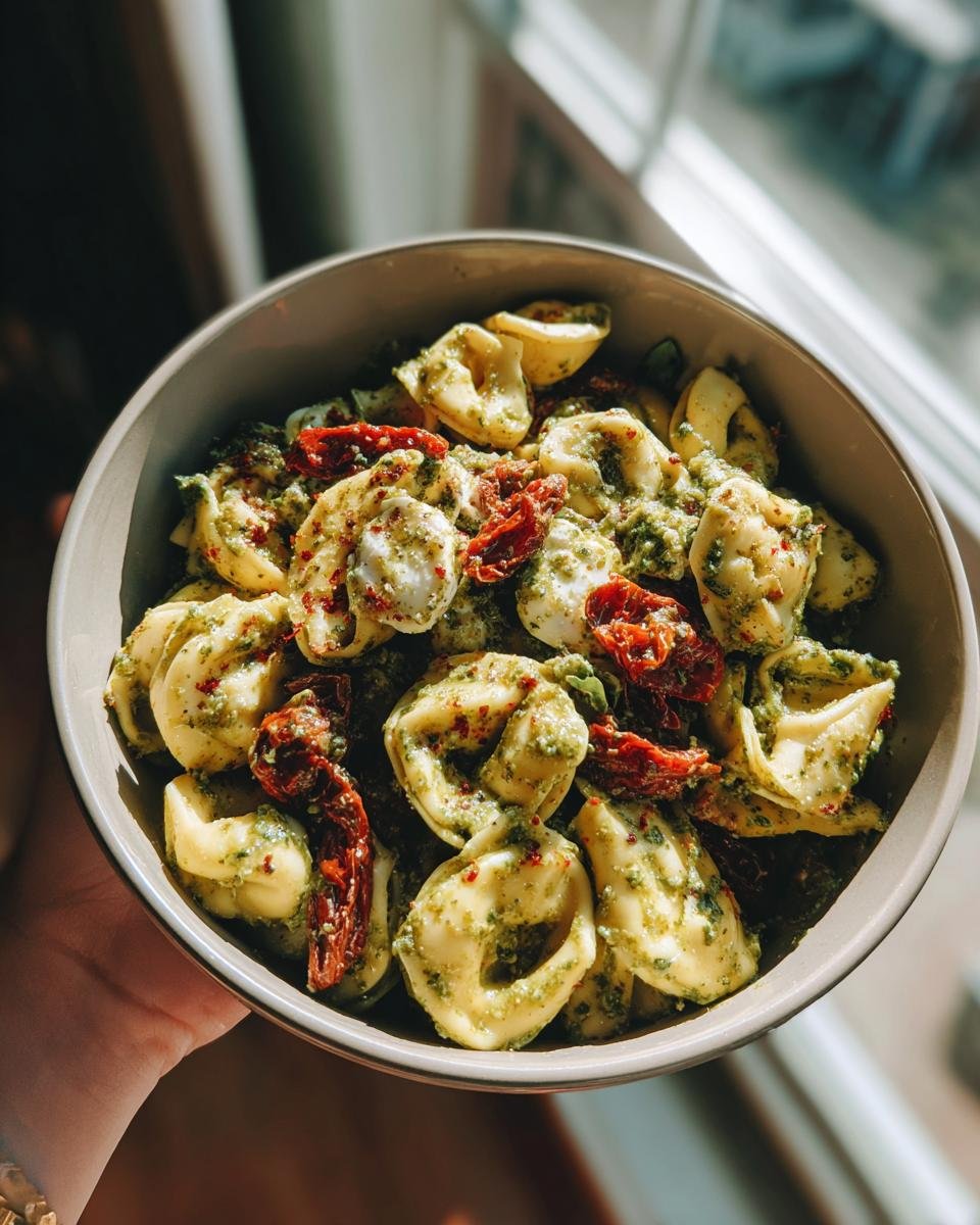 Creamy Pesto Tortellini Salad - detail 1