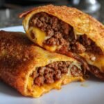 Crispy Beef & Cheese Chimichangas
