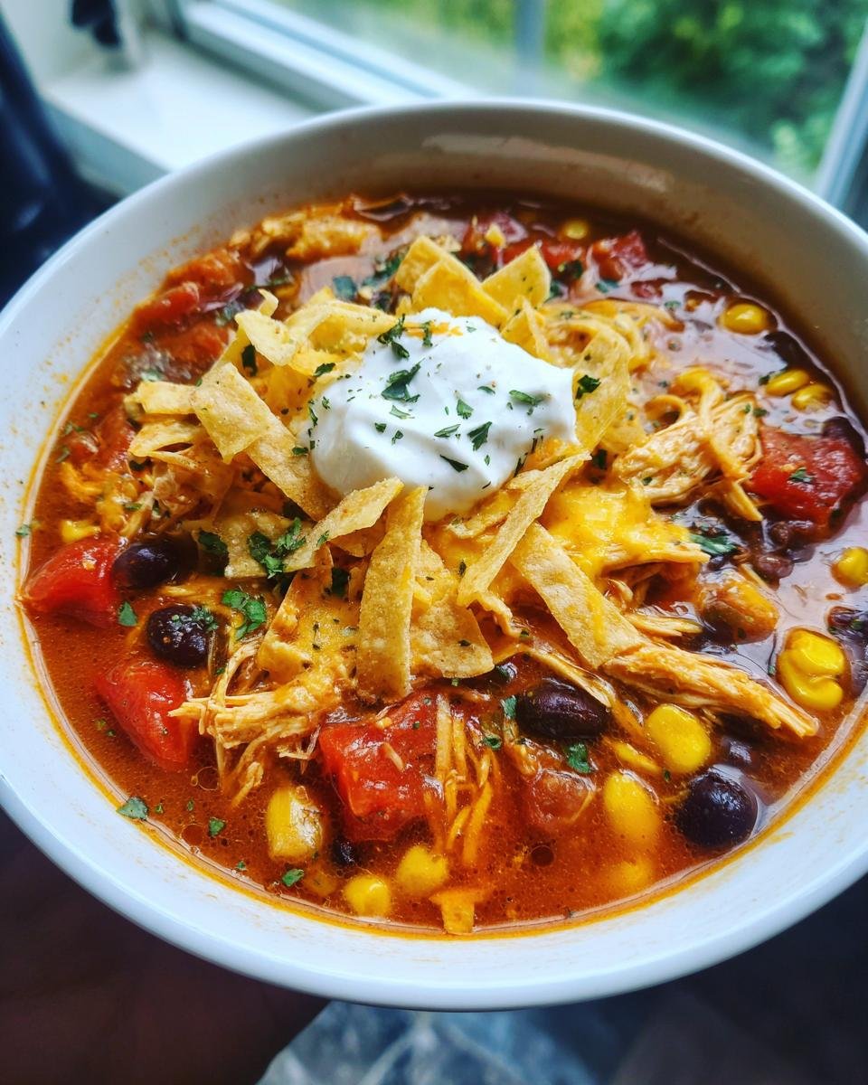 Crockpot Chicken Tortilla Soup - detail 1