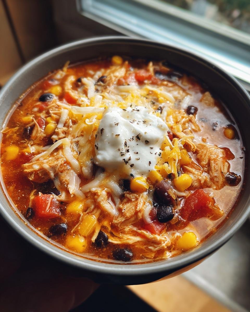 Crockpot Chicken Tortilla Soup - detail 3