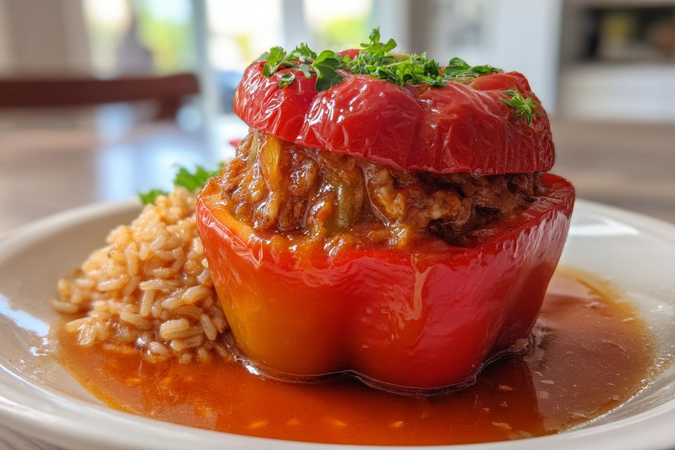 Crockpot Stuffed Bell Peppers - detail 1