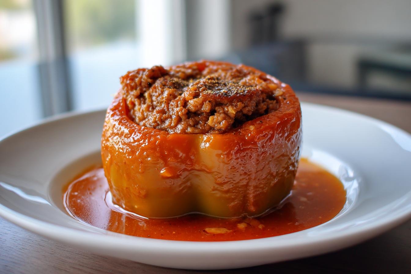 Crockpot Stuffed Bell Peppers - detail 2