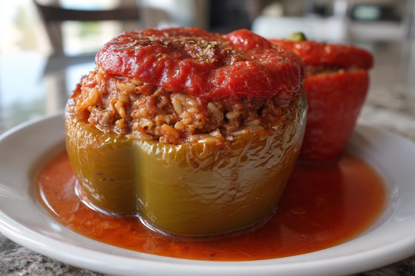 Crockpot Stuffed Bell Peppers - detail 3