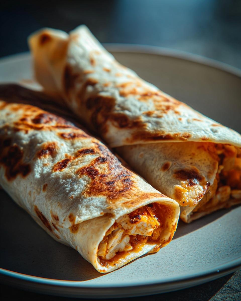 Easy Cheesy Garlic Chicken Wraps - detail 1
