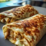 Easy Cheesy Garlic Chicken Wraps