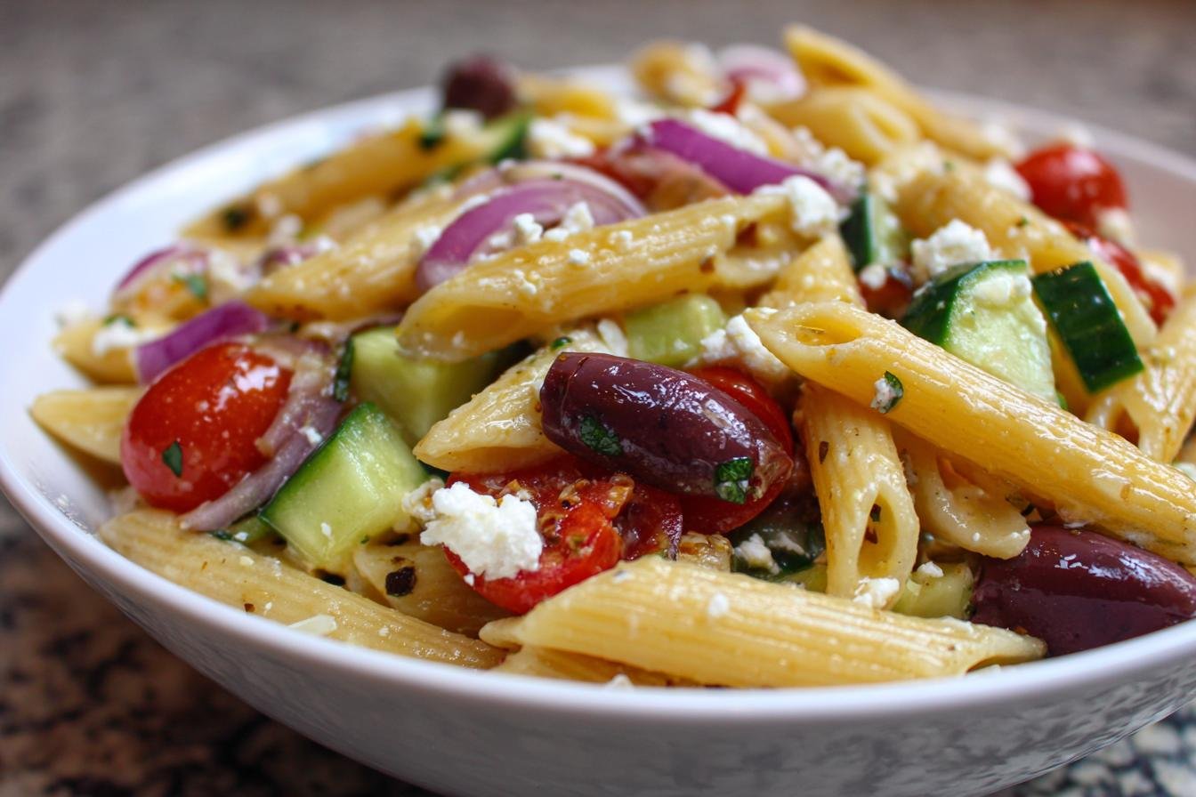 Greek Pasta Salad with Feta - detail 2