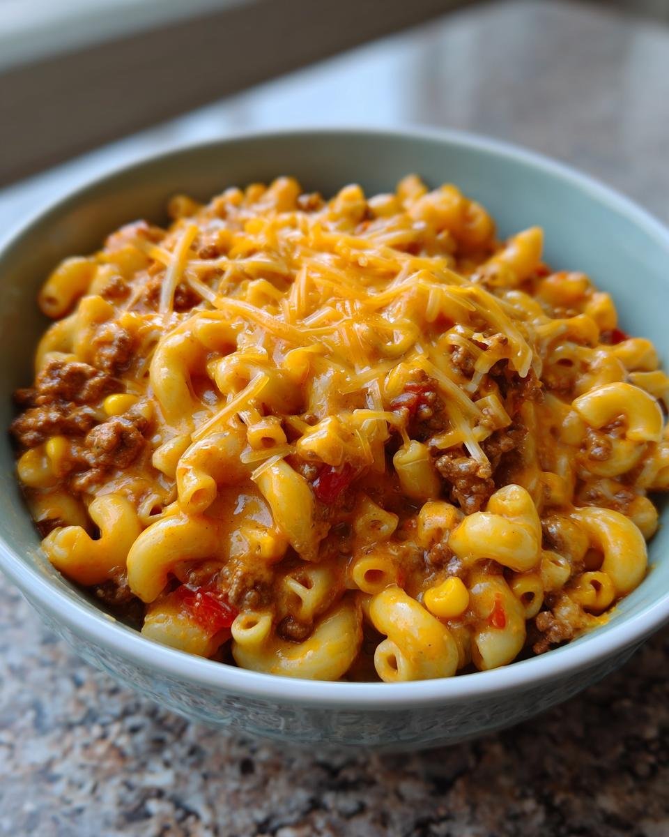 Cheesy Queso Taco Pasta - detail 2