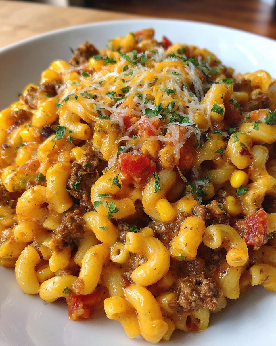 Cheesy Queso Taco Pasta - detail 3