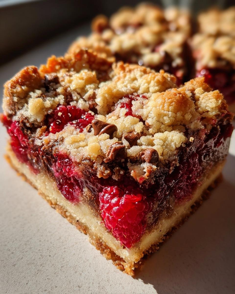 Chocolate Raspberry Crumb Bars - detail 2