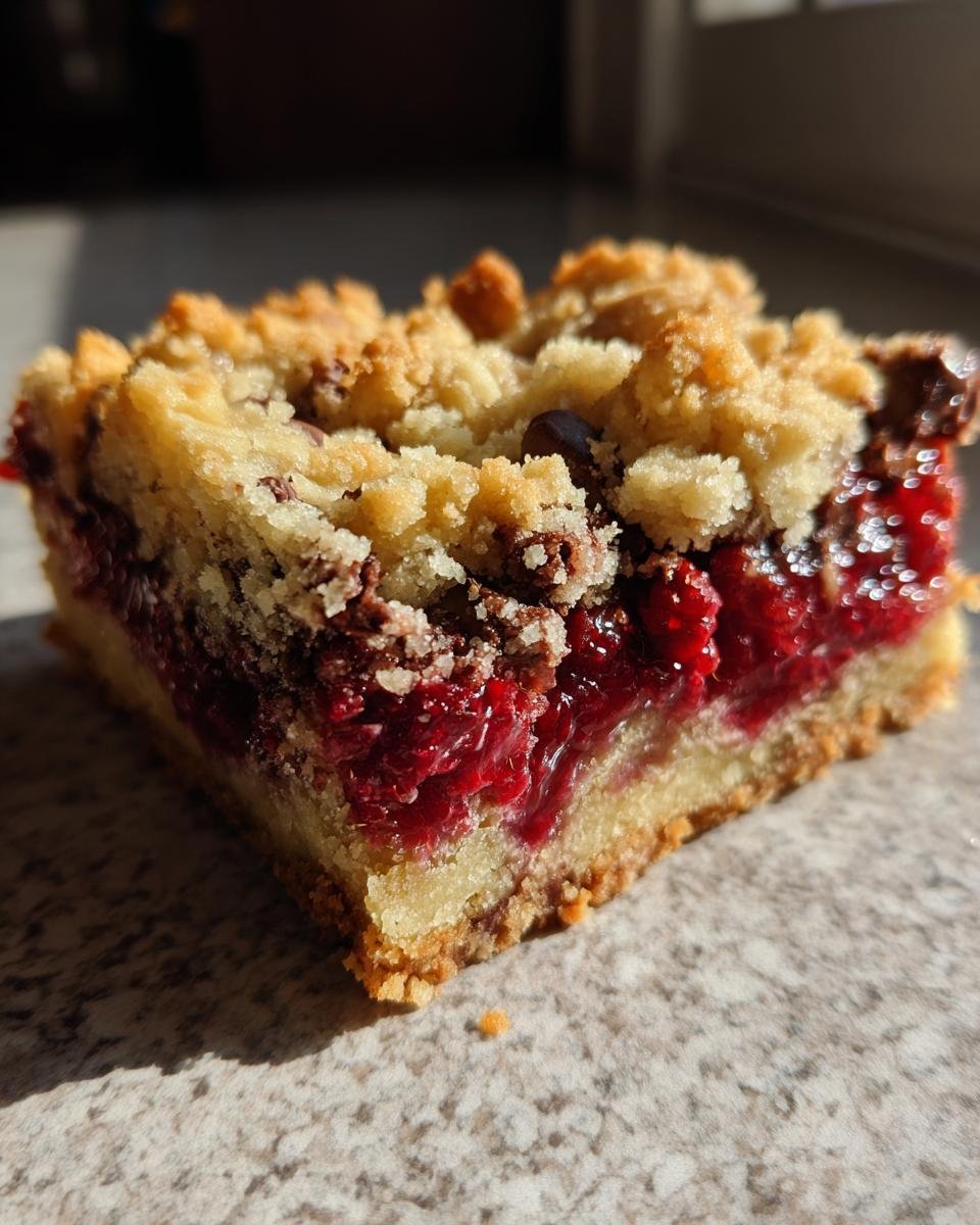 Chocolate Raspberry Crumb Bars - detail 3