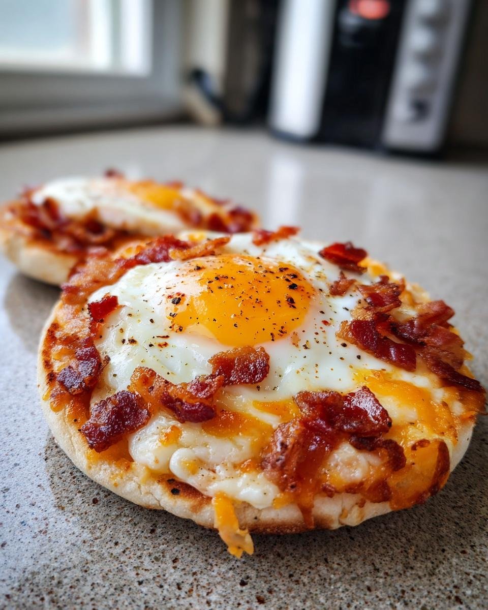 English Muffin Breakfast Pizza - detail 2