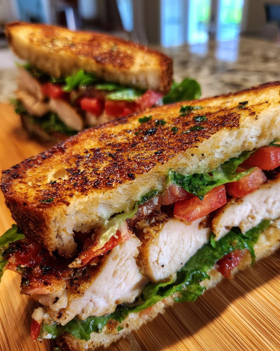 Garlic Butter Lettuce, Tomato & Grilled Chicken Sandwich - detail 1