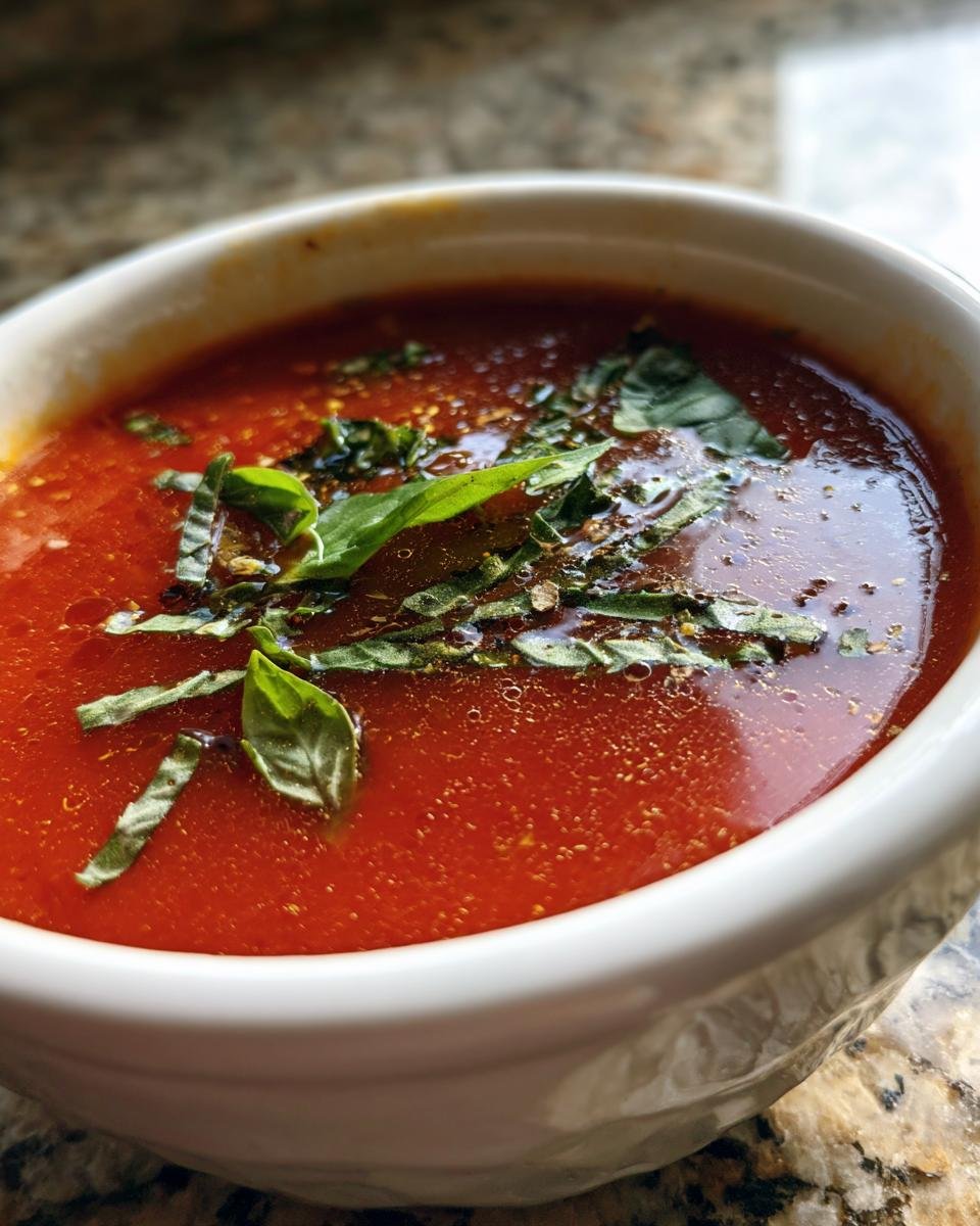Homemade Tomato Basil Soup - detail 2