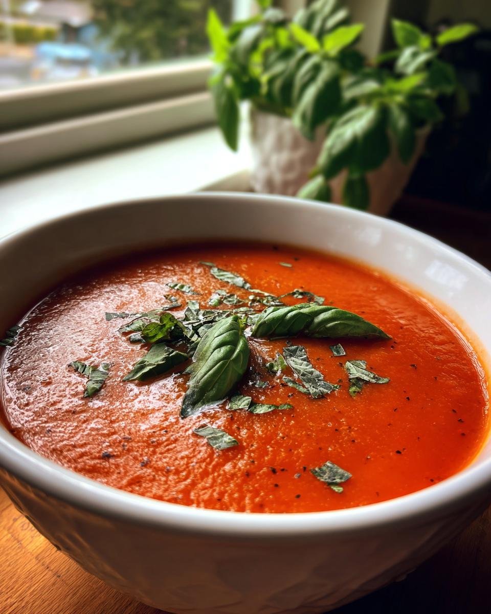 Homemade Tomato Basil Soup - detail 3