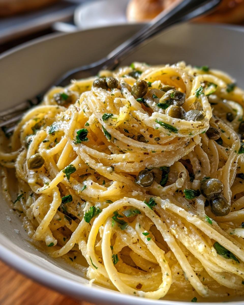 Lemon Caper Pasta - detail 1