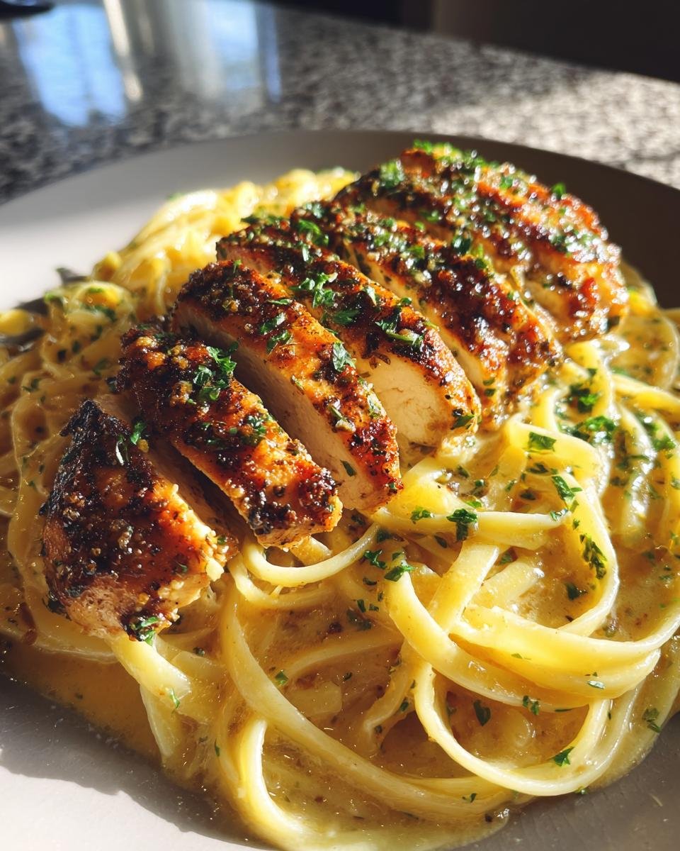 Lemon Garlic Butter Chicken with Creamy Parmesan Linguine - detail 8