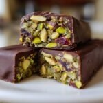 No-Bake Pistachio Dark Chocolate Bars