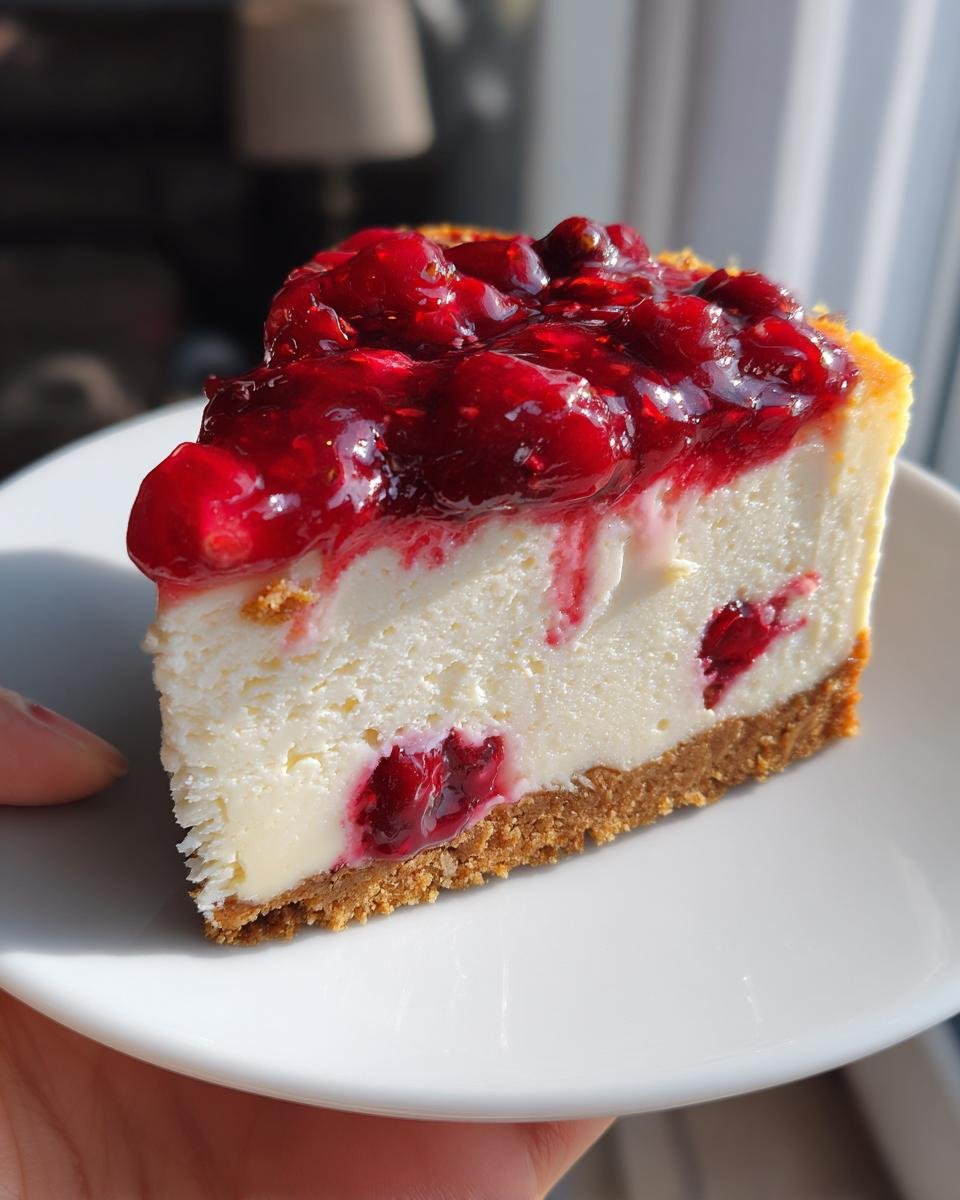 No-Bake Red Fruit Cheesecake - detail 1