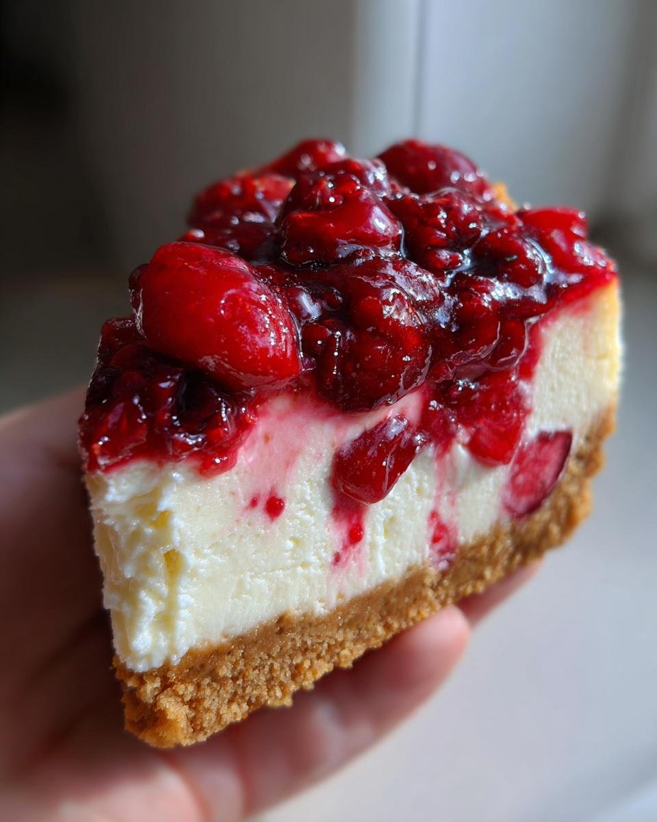 No-Bake Red Fruit Cheesecake - detail 2