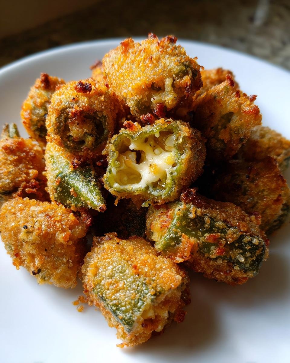 Pepper Jack Cheese Stuffed Fried Okra - detail 2
